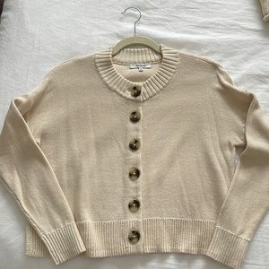 madewell cream cardigan. size xs